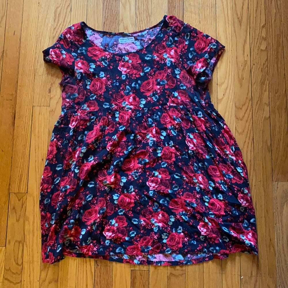 American Apparel black and red babydoll dress